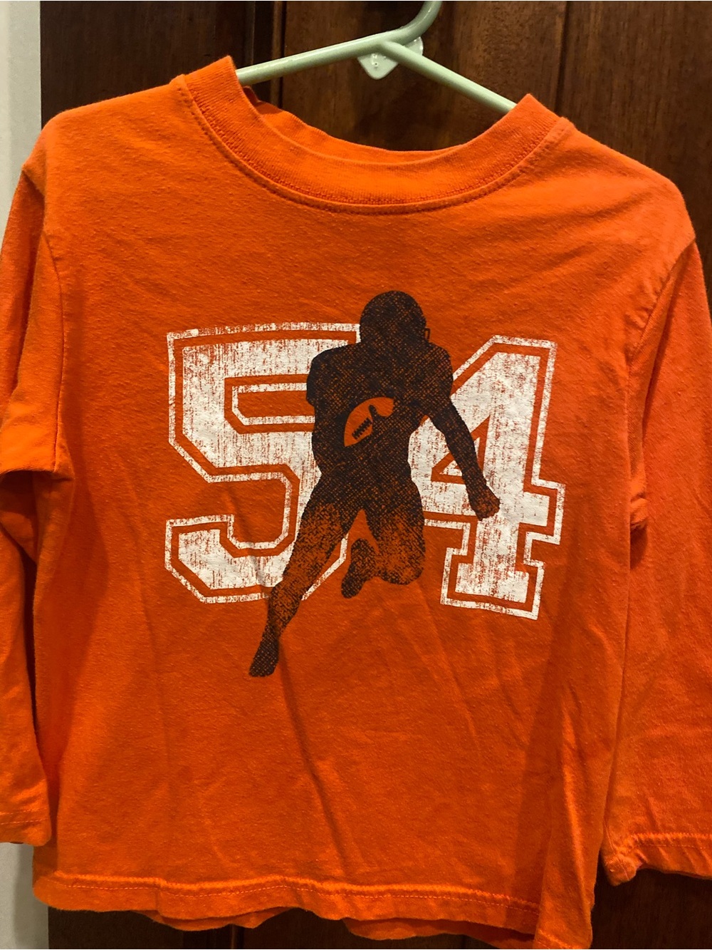 Place Orange Long-Sleeve Football Graphic Tee